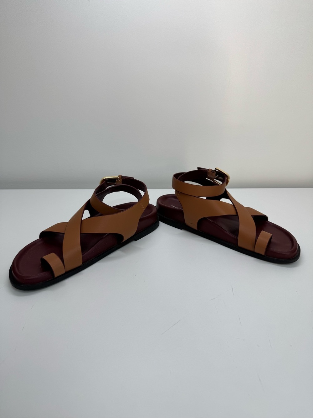 Free People Anya Criss Cross Footbed Sandals Women’s Size 7 Boho Summer Festival - Picture 3 of 14